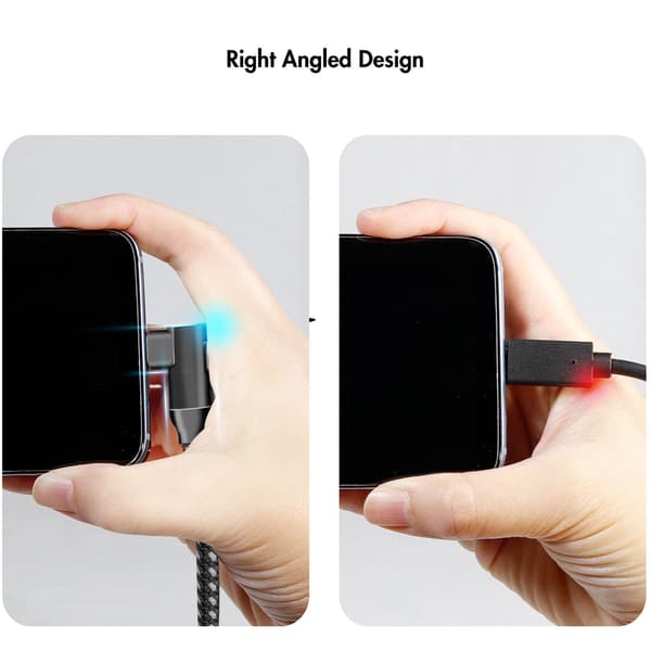 Vinklad USB-C-kabel USB 3.2 15W 0,2m