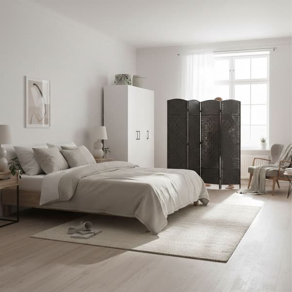 4-panels rumdeler, foldbar skærm