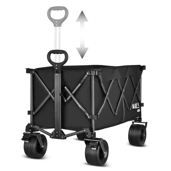 Foldevogn, Sort, XXL 180L Kapacitet