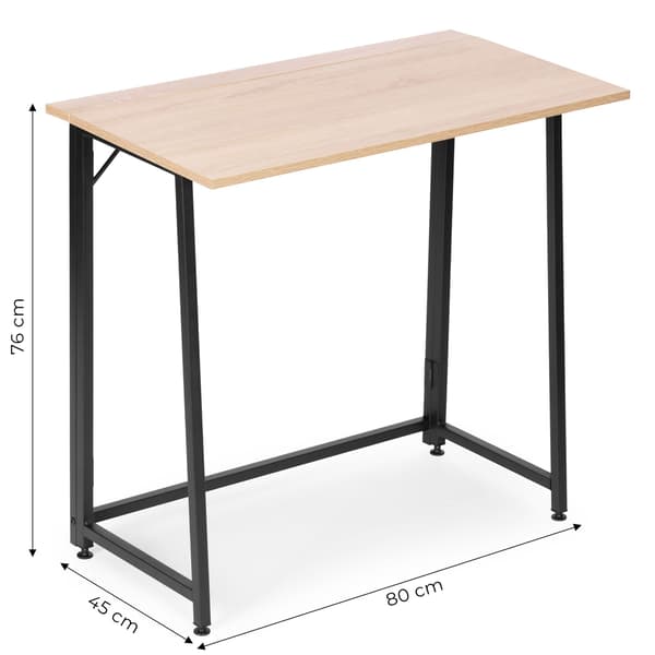 Hopfällbart laptopbord, 80x45 cm, MDF, loftstil