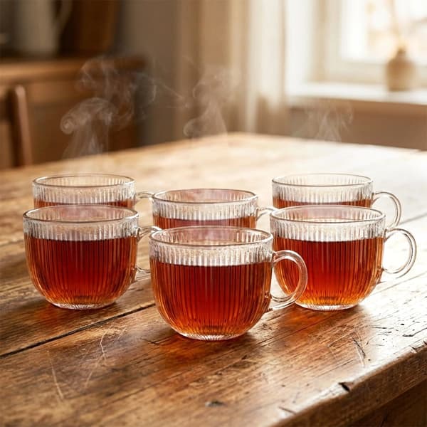 Kaffe- og teglassæt, 470 ml, 6 dele