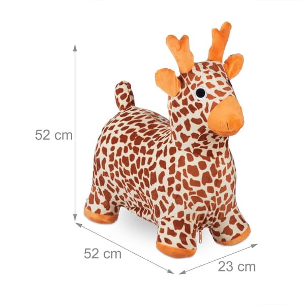 Hoppande djurgiraff med mössa
