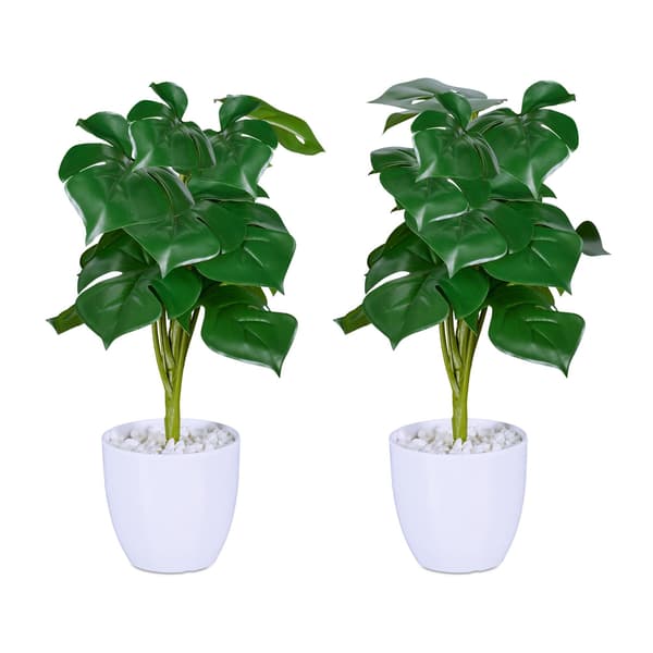 Monstera konstgjorda växtset om 2