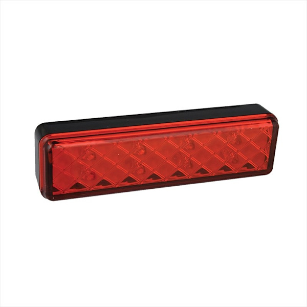 Baglygte 12/24V 2 funktioner 135x38mm LED med holder sort