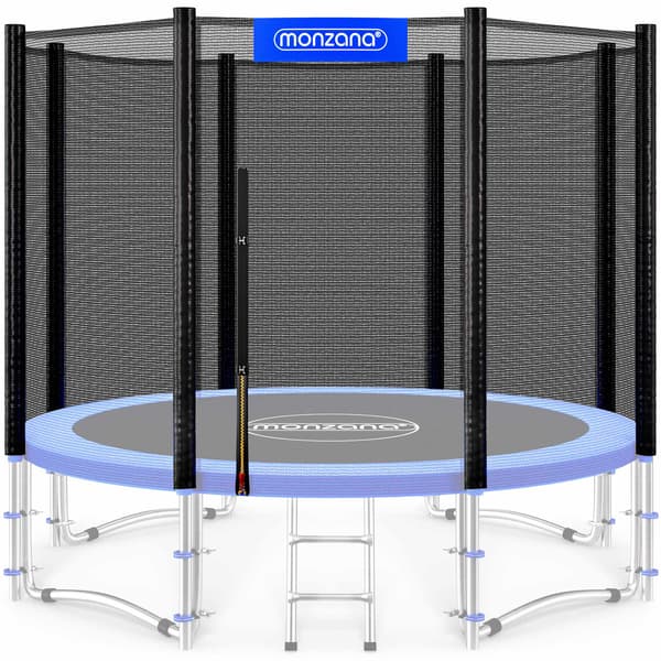 Trampolinskyddsnät 3 meter, rivsäkert, svart