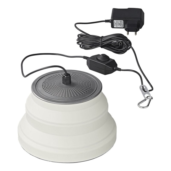 Hængende LED lampe foldbar silikone hvid Ø15cm