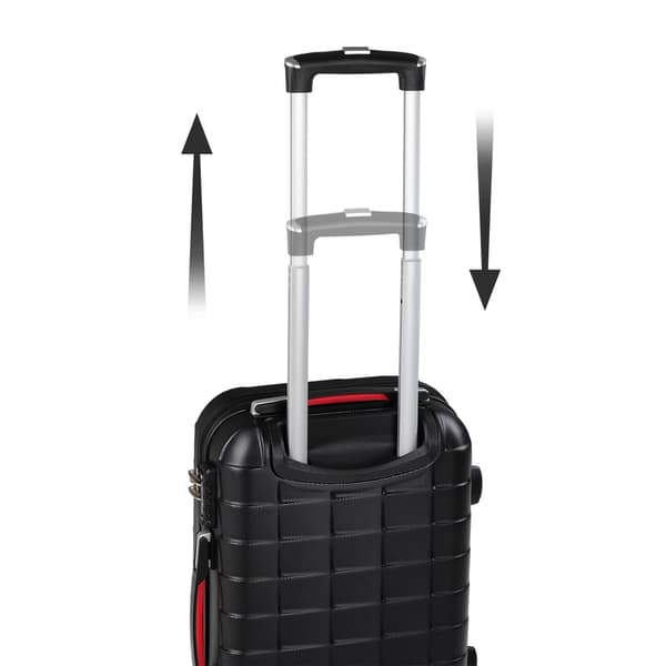 Hård kuffert, sort, 40L, 360 spinnerhjul