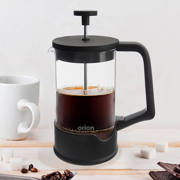 Kaffe- og testempelmaskine, glas, SORT, 400 ml