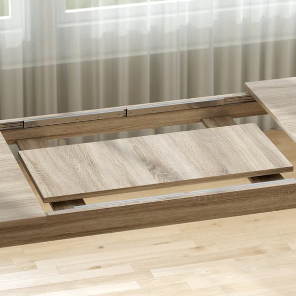 Utdragbart matbord, 180-260 cm, stolar 6-10, trä