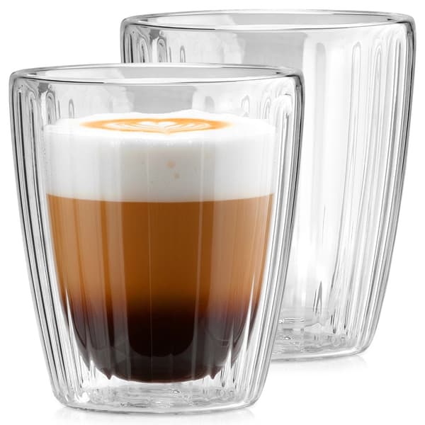 Dubbelväggiga glas, 230 ml, set om 2 för kaffe och te
