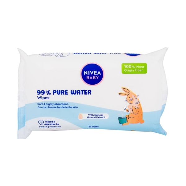 Nivea - Baby 99% Pure Water Wipes - For Kids, 57 pc