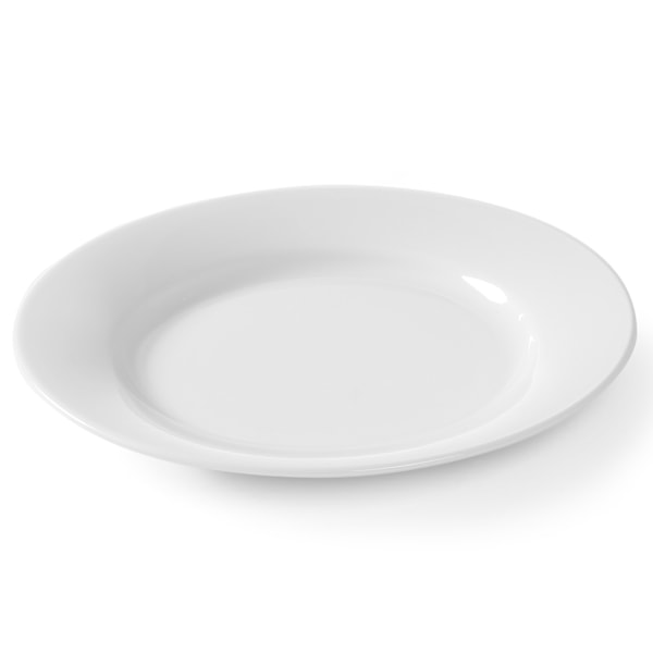OPTIMA lautanen, valkoinen posliini, halkaisija. 300mm sarja 6 kpl. - Hendi 770894