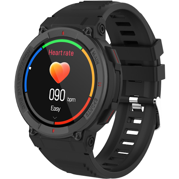 Bluetooth-älykello GPS-mustalla