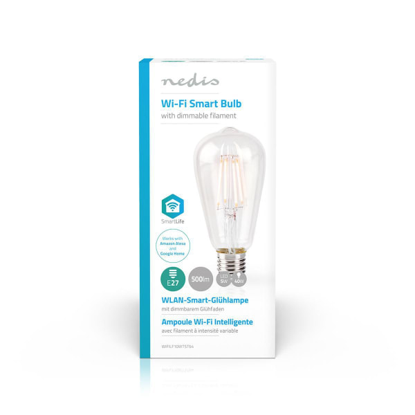 SmartLife LED Glødepære | Wi-Fi | E27 | 500 lm | 5 W | Varm Hvid