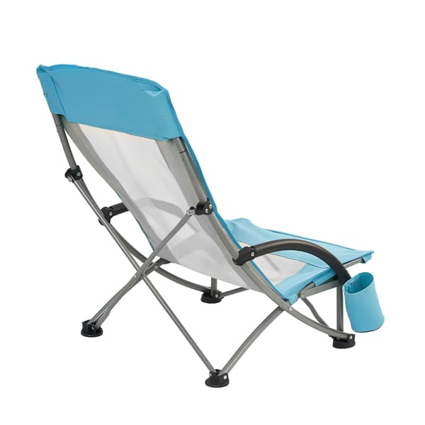 Hopfällbara strandstolar, 2-pack, hög rygg, 145 kg kapacitet