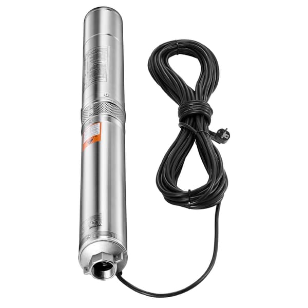 Dränkbar djupbrunnspump, 1100 W, 75 m tryckhöjd, IP68