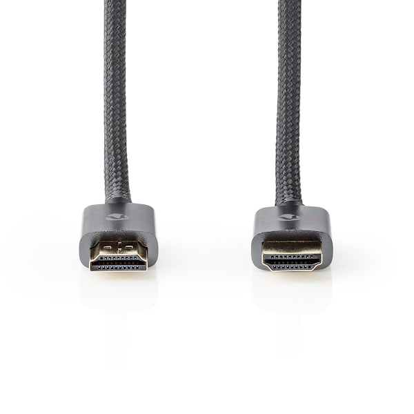 High Speed ​​HDMI ™ Kaapeli Ethernet | HDMI™ liitin | HDMI™ liitin | 4K@60Hz | ARC | 18 Gbps | 5.00 m | Pyöreä | Puuvilla | Gun Metal Harmaa / Harmaa