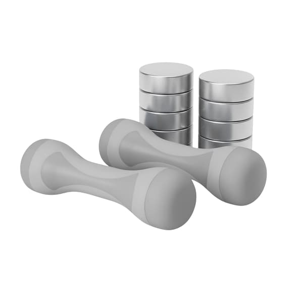 Justerbart hantelset, ergonomiskt grepp, hemmaträning