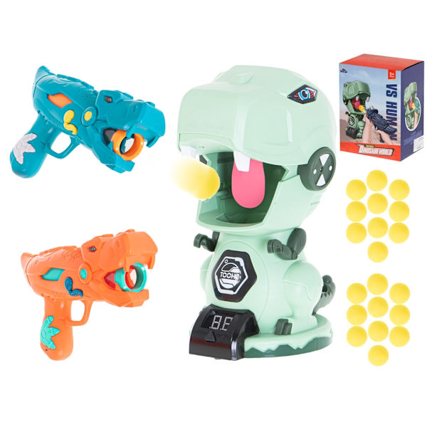 Målskjuta 2 vapen + 20 bollar dinosaurie