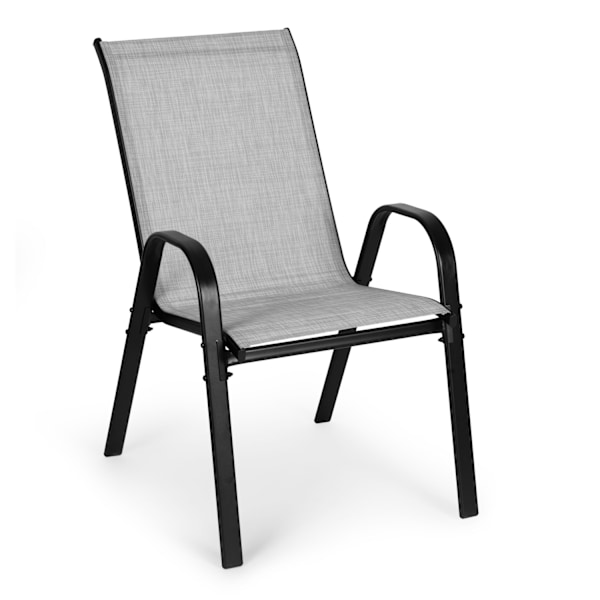 Sæt med 4 havestole til terrasse eller altan Lysegrå MultiGarden