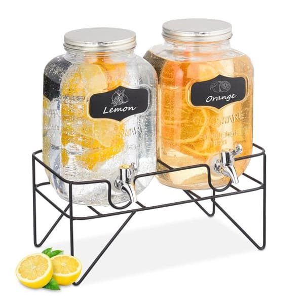set med 2 dryckespumpar 4L med stativ
