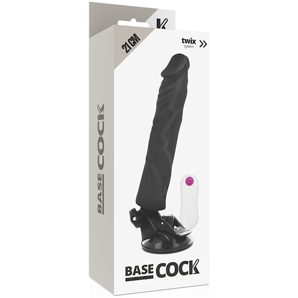 Basecock - Realistic Vibrator Remote Control Musta 21 cm -O- 4 cm