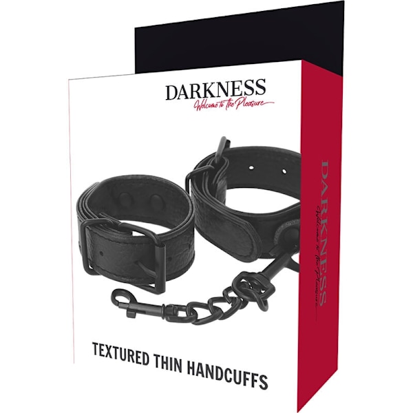 Darkness - Leveät ohuet teksturoidut käsiraudat