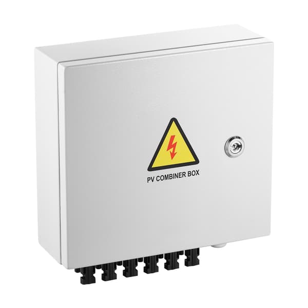 PV-kombinationsbox, 6-strängad, IP65, 63A brytare, 10A säkringar