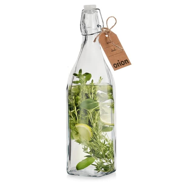 Flaska med clipsglas 1 l