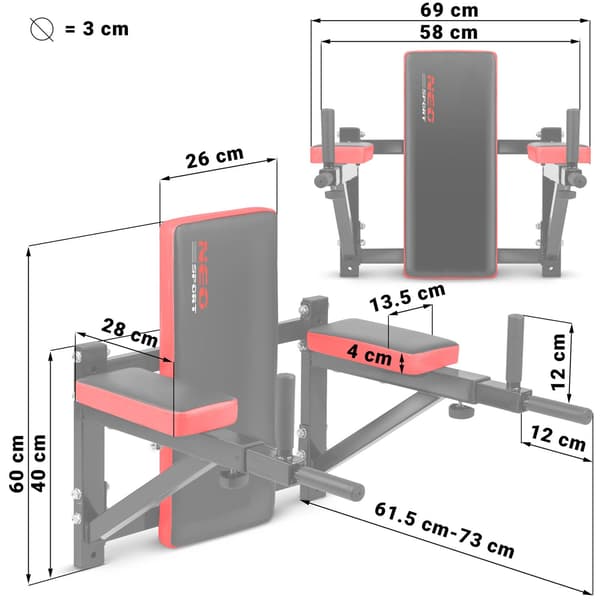 NS-320 vægdip bar