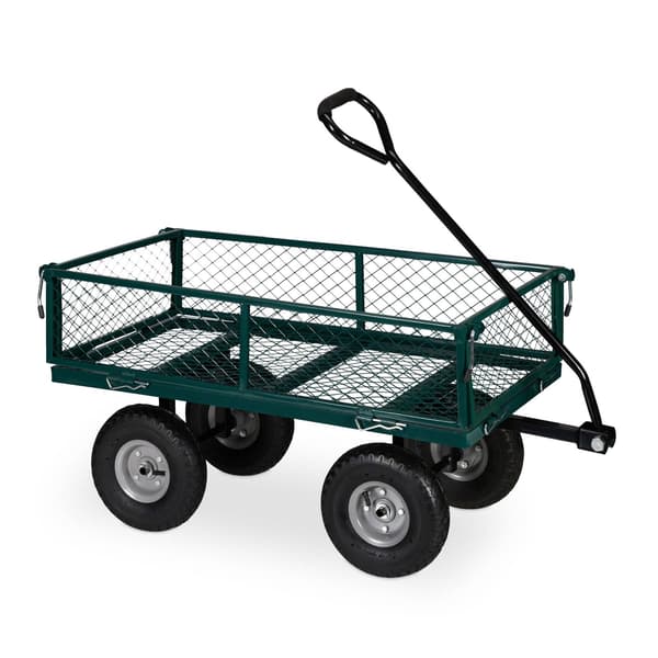 Grøn Heavy-Duty vogn med foldbare sider