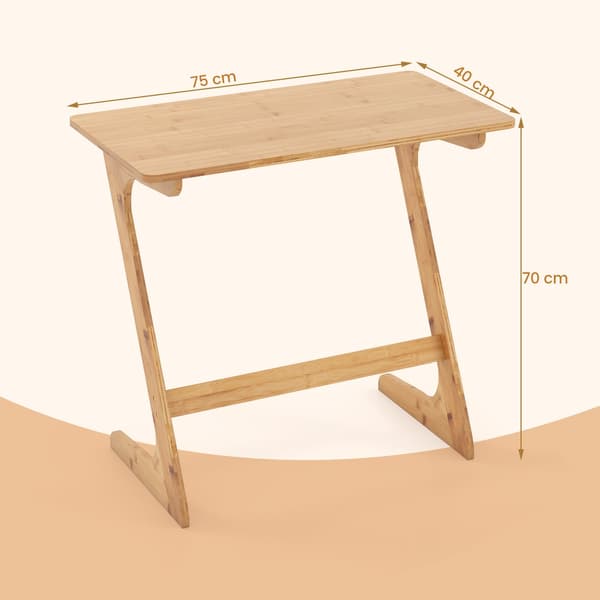 Z-format sidobord i bambu – Platsbesparande soffbord