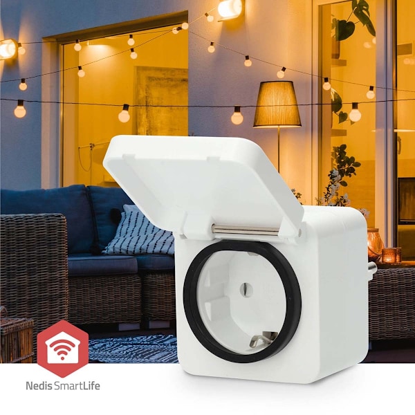 SmartLife Smart Plug | Zigbee 3.0 | IP44 | Effektmåler | 3680 W | Type F (CEE 7/7) | -10 - 40 °C | Android™ / IOS | Hvid | 1 stk.