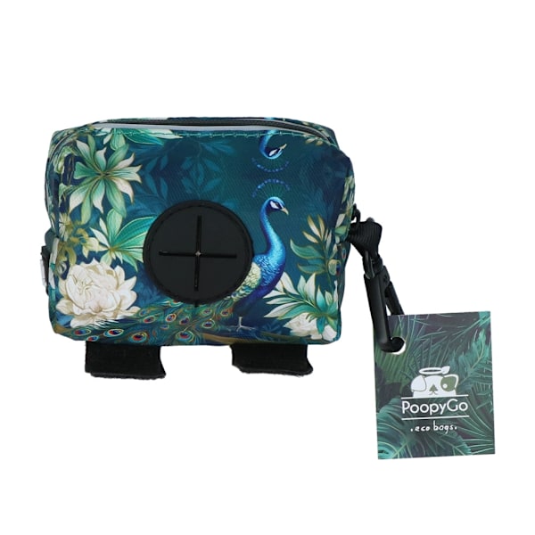 PoopyGo Poop taske dispenser Peacock (blå)