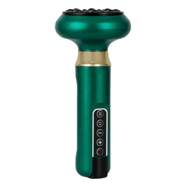 Elektrisk håndholdt massageapparat, USB, 12 niveauer, grøn