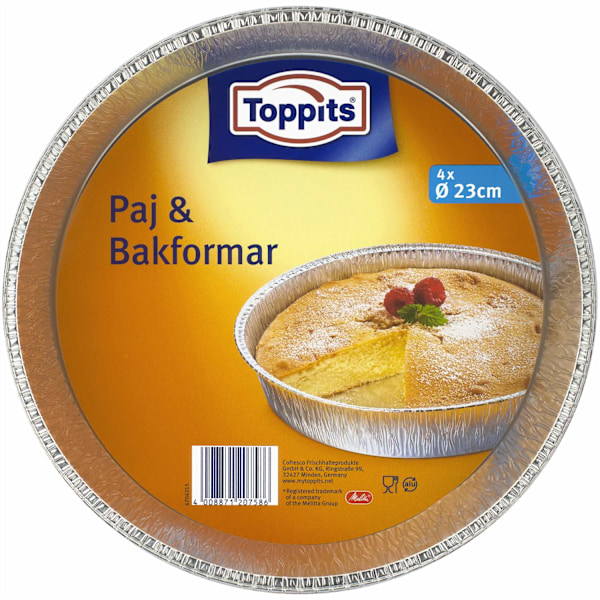 Tærte & Bageform 23cm rund 22stk DFP