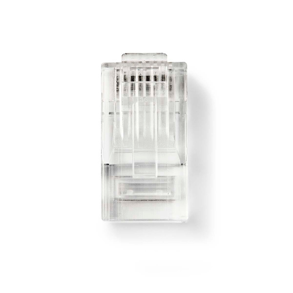 RJ45-stik | Han | Stranded UTP CAT6 | Lige | Guldplateret | 10 stk. | PVC | Gennemsigtig | Box