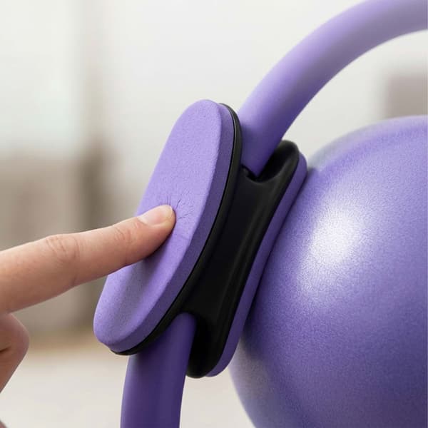 Pilates-sæt med 6 dele: Ring, bold, elastikker – sort