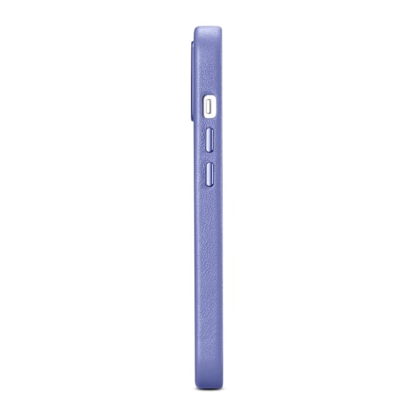 Naturligt läderfodral för iPhone 14 MagSafe Fodral Läderfodral ljuslila