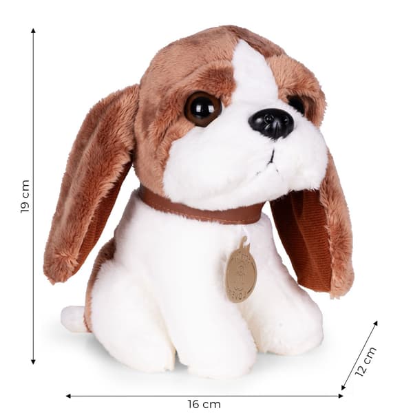 Pehmolelu Beagle laukulla ja harjalla lapsille 3+