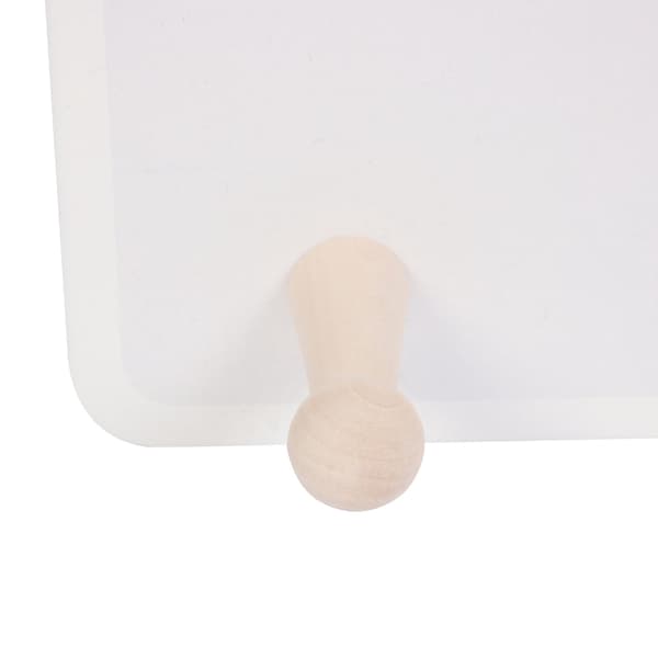 Lasten naulakko 4 koukulla, MDF ja mänty, 15x38 cm