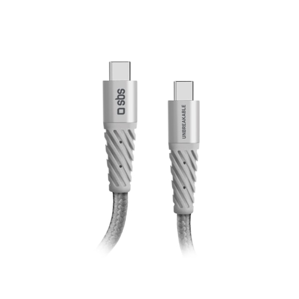 SBS TECABLEUNRELTCCK, 1,5 m, USB C, USB C, USB 2.0, Sølv