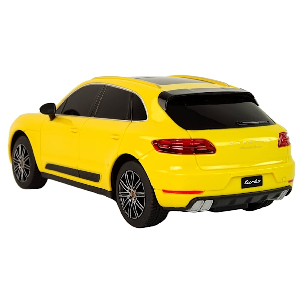 Gul Porsche Macan Turbo R/C Bil 1:24 - Holdbar