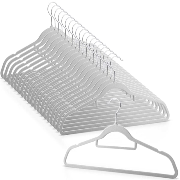 Tøjbøjler i velour 20 stk MS-859 Massido