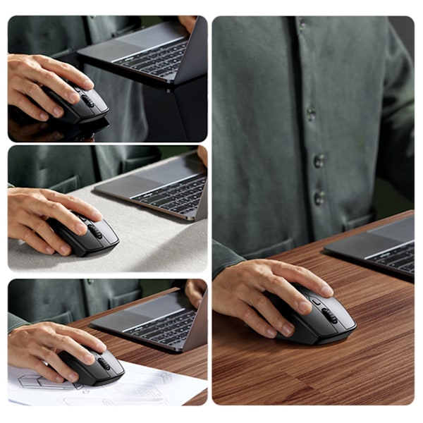 Ergonomisk trådlös mus för dator MU101 Bluetooth 2,4 GHz blå