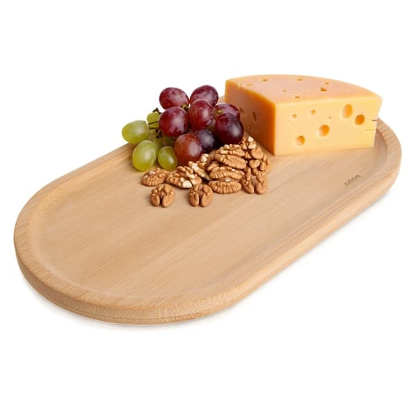 Ovalt snacksfat i bambu, 19x10,5 cm