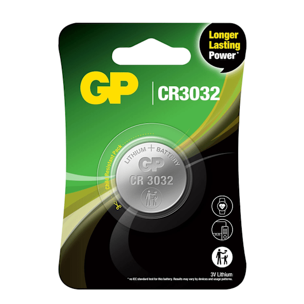 GP Lithium Coin Cell CR3032 1 kpl