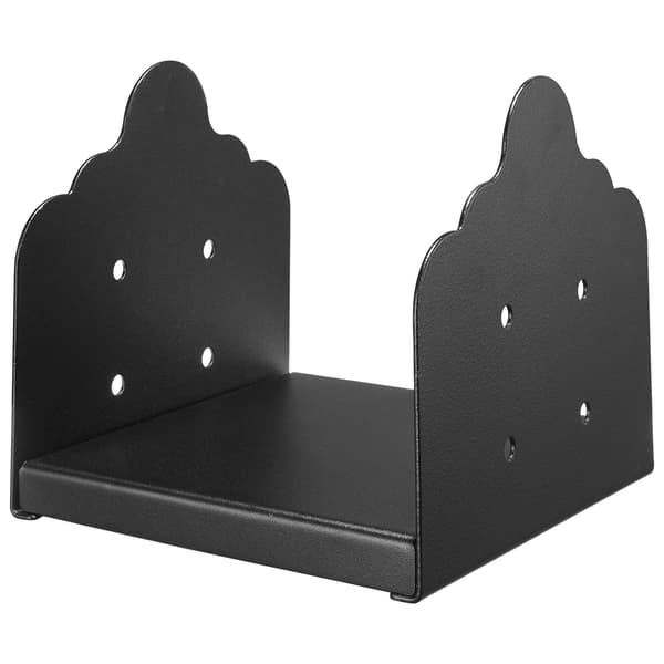 8x8 stolpebeslag, kulstofstål, 2-pak, sort