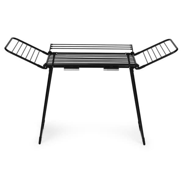 Fritstående tørrestativ, 25m, foldbar, sort