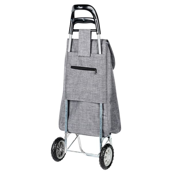 Shoppingvagn med påse, grå, 30L kapacitet